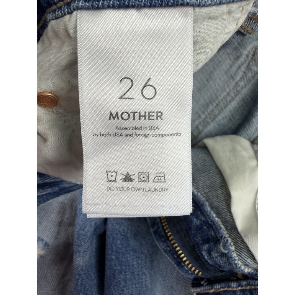 Mother Superior The Bookie Flood Jeans Women's Size 26 Distressed Flare Made USA - Picture 6 of 14